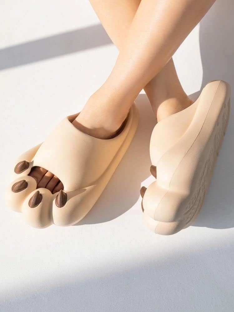 Cute Novelty Bear Claw Pillow Slipper Cloud Slides Non-Slip Summer Slipper