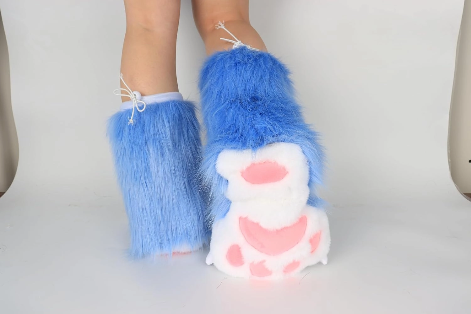 Cute Plush Animal Bear Fursuit Feet Paw Slippers Claw House Shoes Funny Costume Accessories