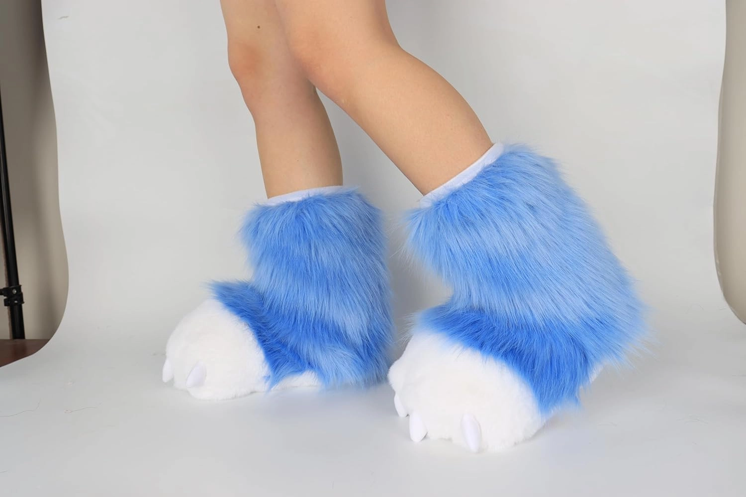 Cute Plush Animal Bear Fursuit Feet Paw Slippers Claw House Shoes Funny Costume Accessories