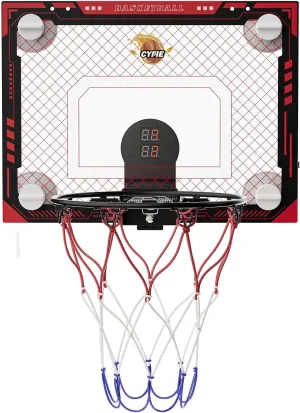 CYFIE Suction Cup Basketball Hoop, Indoor Mini Basketball Hoop with Scoreboard, Sound, 3 Balls for Kids Girls Boys