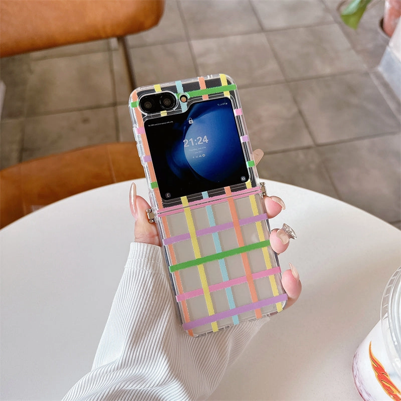 Delight Plaid Teddy Charm Case - Samsung