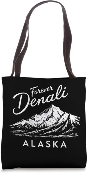 Denali Mountain Peak Elevation Mens Alaska National Park Tote Bag