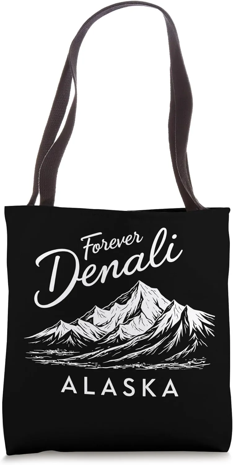 Denali Mountain Peak Elevation Mens Alaska National Park Tote Bag