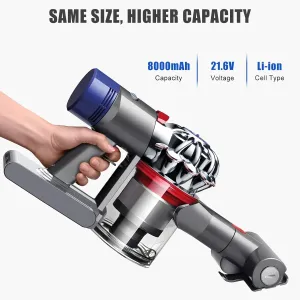 Designed for Dyson V8 Battery Replacement 21.6V 8.0Ah Compatible with Dyson V8 Animal Battery Replacement V8 Motorhead V8 Fluffy SV10 Carbon Fiber Vacuum Cleaner