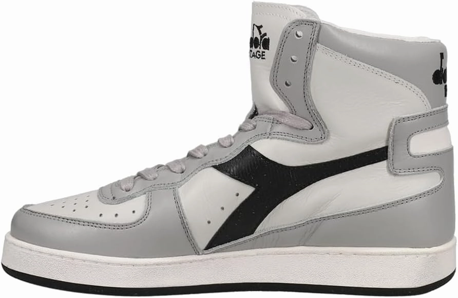 Diadora Mens Mi Basket Used High Sneakers Shoes Casual - Grey