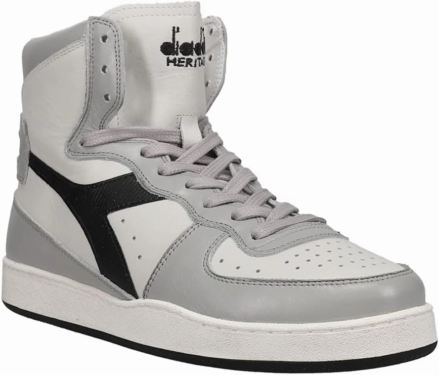 Diadora Mens Mi Basket Used High Sneakers Shoes Casual - Grey