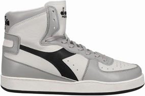 Diadora Mens Mi Basket Used High Sneakers Shoes Casual - Grey