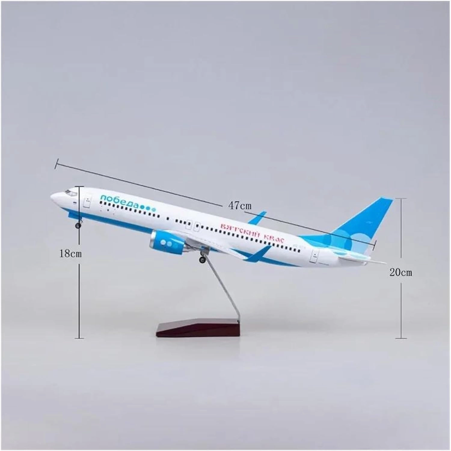 Diecast Plane Model 1:85 for Boeing 737 Diecast Resin Aircraft Dynamic LED Light Airplane Model Collection Display (with Light)