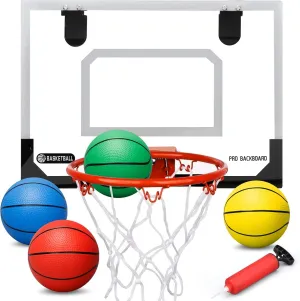 Dilabnba 6PCS Basketballs Pack   Mini Basketball Hoop Bundle Set