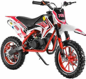 Dirt Bike Gas Powered 49cc, Kids Gas Dirt Bike for Kids 5-8, Off-Road, Front & Rear Disc Brakes, Soft Cushion Seat
