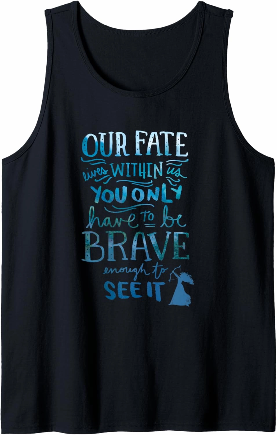 Disney Pixar Brave Our Fate Lies Within Us Merida Silhouette Tank Top