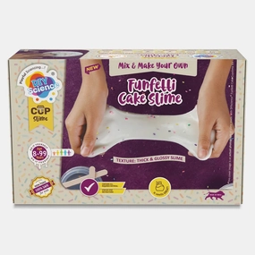 DIYScience Funfetti Cake Slime Kit, Slime Making Kit, 8  Years, Make Thick, Super Glossy and Stretchy Slime, Cake Scented PVA Slime Glue, Activator Gel, Colorful Funfetti Toppings