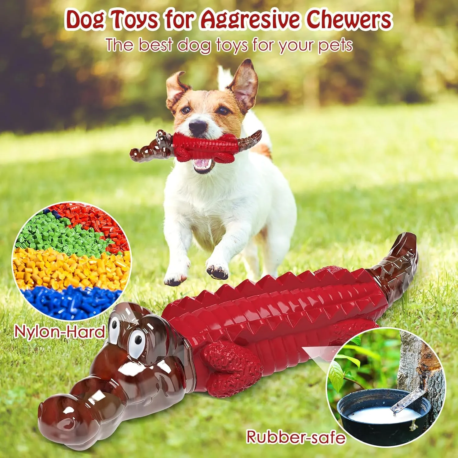 Dog Toys for Aggressive Chewers - Indestructible Dog Toy to Keep Them Busy & Reduce Boredom for Small/Medium/Large Breed