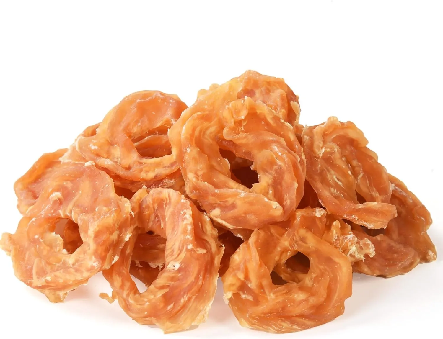 Dog Treats Chicken Jerky Rings, Rawhide-Free Grain-Free Real Dried Tenders Natural Chicken Breast Dog Chewy Training Snacks for Small Medium Large Dogs Large Pack 10.58oz