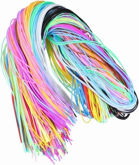 DOITOOL 200pcs Strings Kit Beading Cord Bracelet String Bracelet for Jewelry Bracelets Keychain Bracelet Elastic Rope Lanyard Beads Lace up Shoelace String for Crafts PVC String
