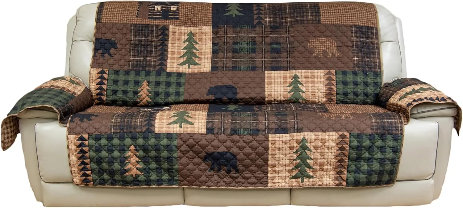 Donna Sharp Brown Bear Cabin Oversize Sofa Cover