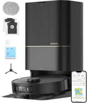DREAME X30 Ultra Robot Vacuum and Mop Combo, Extendable & Liftable Mop, 75Days Self-Emptying Robot Vacuum, 260Mins Runtime, 8,300 Pa Suction, 140°F Self-Cleaning & Auto-Drying Mops