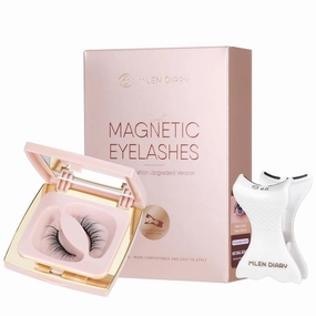 Dual Magnetic Eyelashes, Soft Magnetic Lashes Without Eyeliner, Reusable Lightweight Magnetic False Eyelashes with Applicator for Natural Makeup, No Need Glue