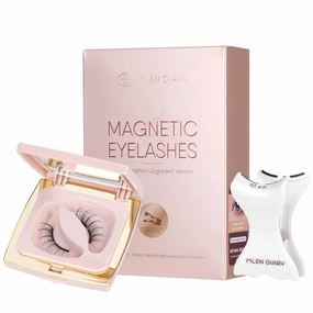 Dual Magnetic Eyelashes, Soft Magnetic Lashes Without Eyeliner, Reusable Lightweight Magnetic False Eyelashes with Applicator for Natural Makeup, No Need Glue