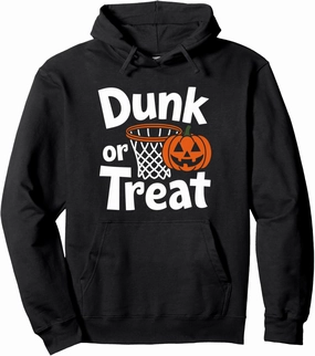 Dunk Or Treat Spooky Basketball Funny Halloween Sports Pullover Hoodie