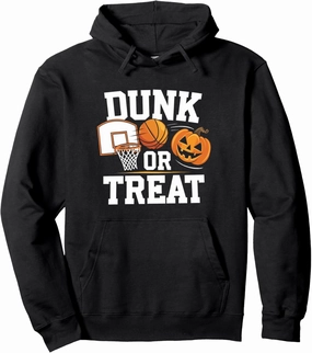 Dunk Or Treat Spooky Basketball Funny Halloween Sports Pullover Hoodie