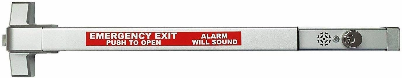 Dynasty Hardware Commercial Door Push Bar Panic Exit Device with Alarm Sprayed Aluminum