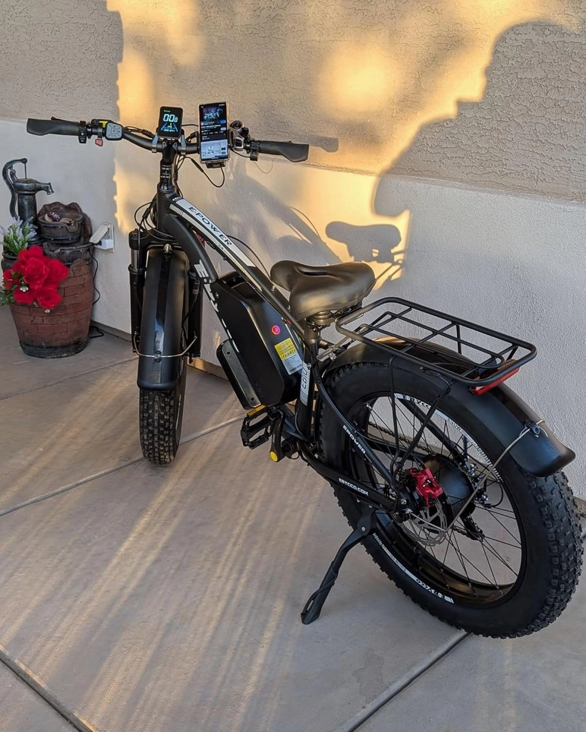 E·Bycco 5000W Peak Dual Motors Electric Bike for Adults, 52V 32Ah Battery up to 100Miles, 40-45MPH Fast Ebike, 24"*4.0 Fat Tire Hydraulic Disc Brake E-Bicycle, Off-Road Mountain Hunting E-Bike for Men