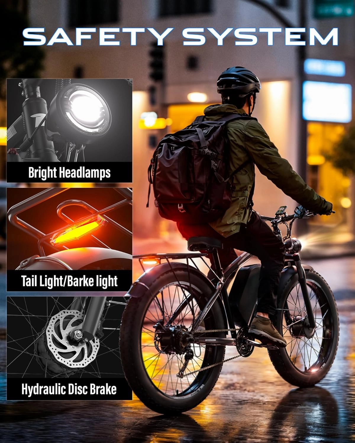 E·Bycco 5000W Peak Dual Motors Electric Bike for Adults, 52V 32Ah Battery up to 100Miles, 40-45MPH Fast Ebike, 24"*4.0 Fat Tire Hydraulic Disc Brake E-Bicycle, Off-Road Mountain Hunting E-Bike for Men