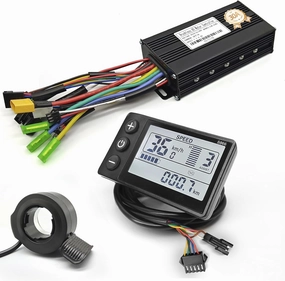 EBike Conversion Kit 1000W, 36V/48V 26A/30A Brushless Controller Mini LCD S866 Display for Electric Bicycle Scooter Mountain Bike Parts