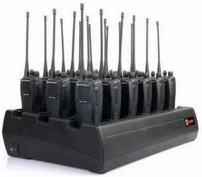 Eighteen Bay Rapid Desk Charger for Kenwood TK-388 Rechargeable Two Way Radio