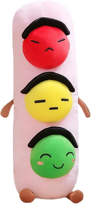 ELAINREN 3D Traffic Light Signs Plush Toy Multicoloured Simulation Road Light Stuffed Soft Pillow Safety Traffic Maker Crosswalk Signal Model Plushie Education Gifts/23.6''