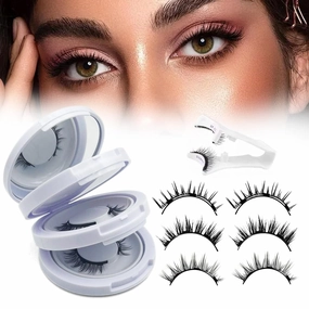 Elara Craft Magnetic Eyelashes,Magnetic Eyelashes with Applicator,2025 New Magnet Lashes Natural Look,Reusable Soft Lashes Kit No Glue Needed(02 06 07)