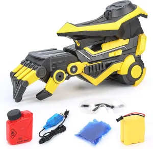 Electric Arm Shooter Set Toy, Long Range Wearable Robotic Glove Robotic Claw, Robotic Mechanical Hand Shoot Games Toys, Black & Yellow, Gifts for Boys & Girls Black & Yellow
