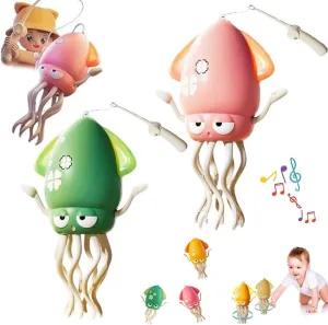 Electric Crawling Dancing Octopus Toy, Magical Wiggly Wonder Octopus Toy with Led Music, Smart Interactive Auto-Wiggling and Auto-Avoid Robotics for Indoor Play & Sensory Development(2pcsb)