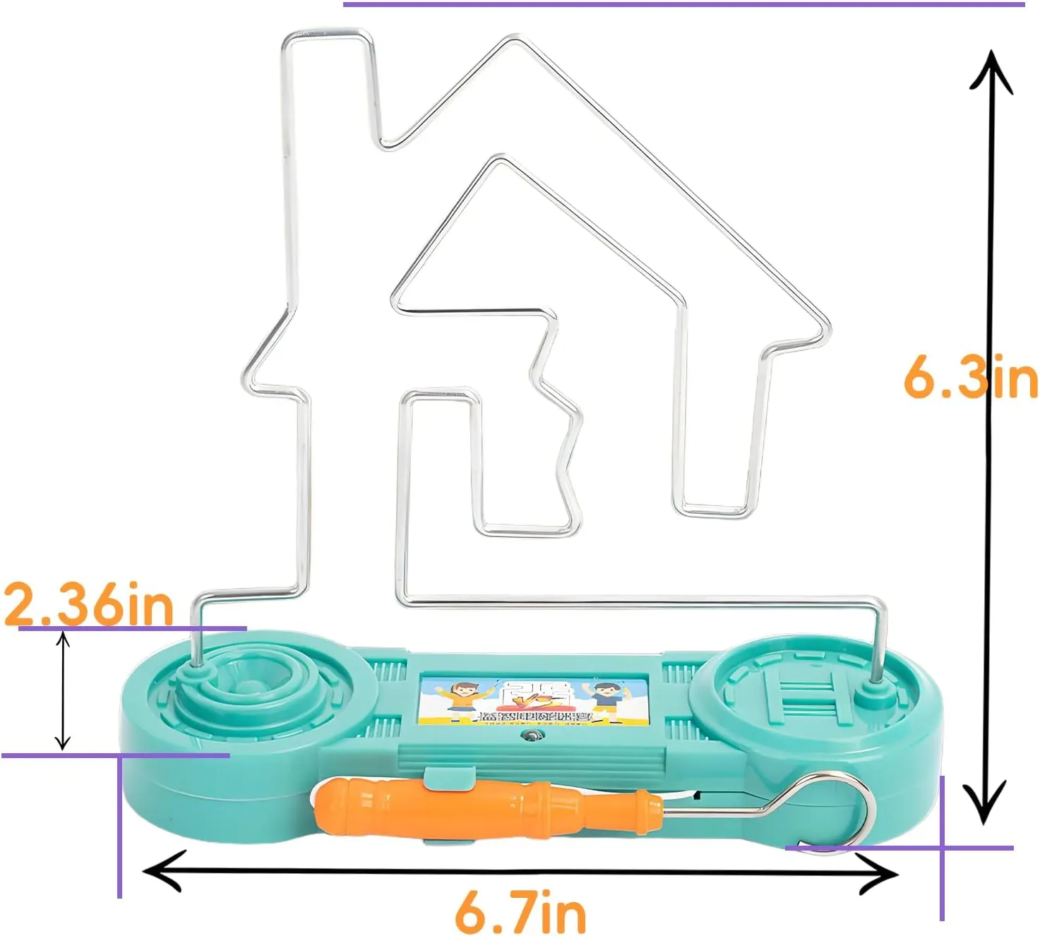 Electric Touch Maze Game, Convenient Brain Stimulating Bright Color Collision Maze Toy Intellectual Development Toys Electric Shock Maze Game (Green Difficult)