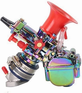Electric Choke for ATV Quad Go Kart YD28/30 Motorcycle Carburetor for Yoshimura for YD-MJN28/30 Dual Stack Carburetor Power Up Kit Carburetor Carb (Color : 30mm Colorful)