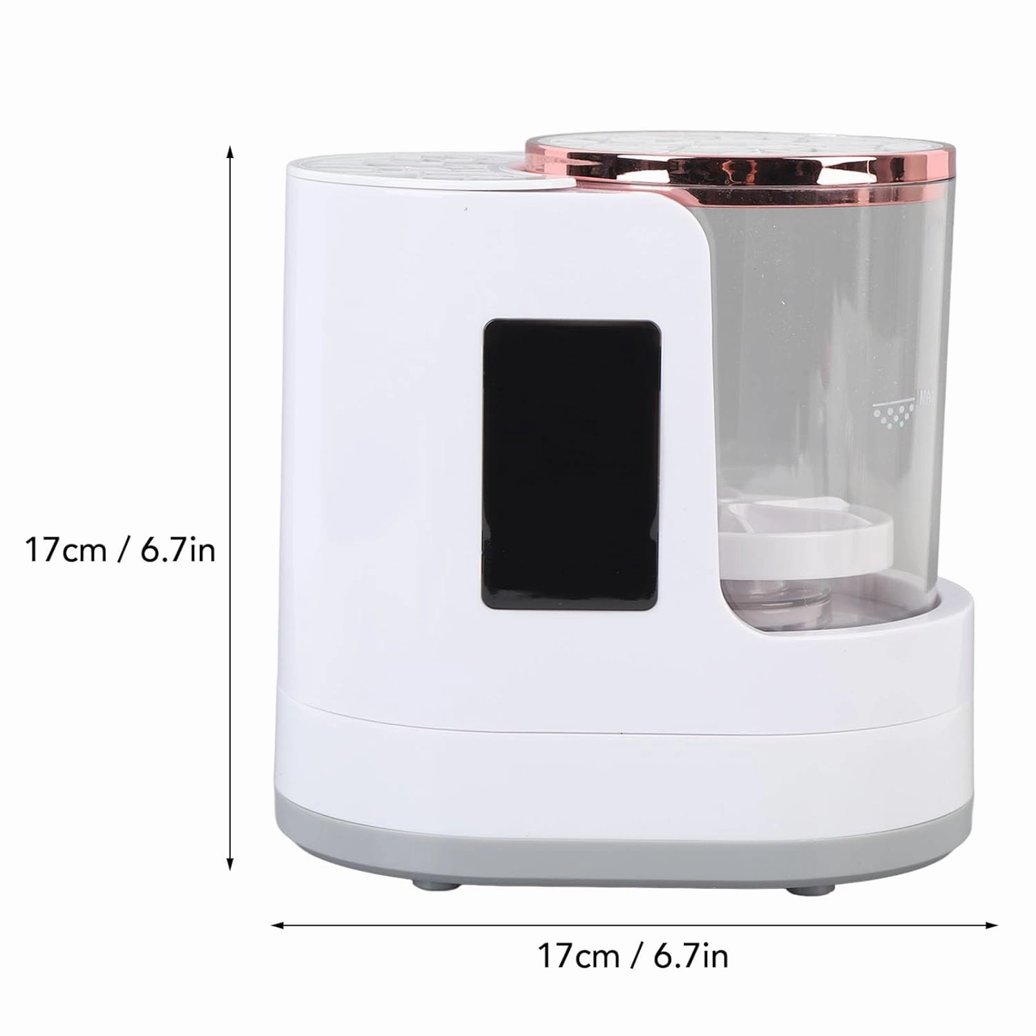 Electric Makeup Brush Cleaner Dryer Portable Automatic USB Cosmetic Brushes Cleaner Makeup Brush Machine for Home Travel ABS 17x17cm (US Plug)