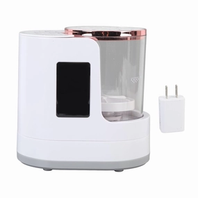 Electric Makeup Brush Cleaner Dryer Portable Automatic USB Cosmetic Brushes Cleaner Makeup Brush Machine for Home Travel ABS 17x17cm (US Plug)