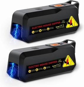 Electronic Mouse Trap 2 Pack – Electric Mouse Trap Zapper for Indoor & Outdoor Use, Reusable Rodent Trap, No Touch No See, Effective Mice & Mouse Control