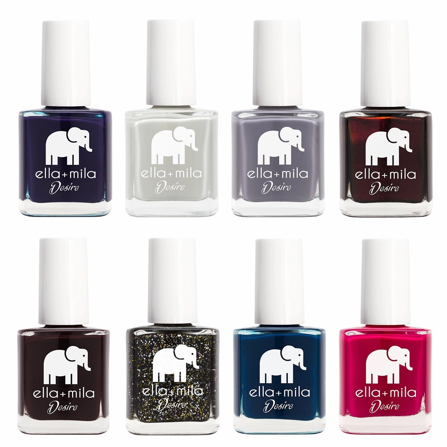 ella mila Professional Nail Polish Set - Quick Dry Nail Polish - Long-Lasting & Chip Resistant Nail Polish Kit (Desire Collection - 8 Pack - 0.45 fl oz each)