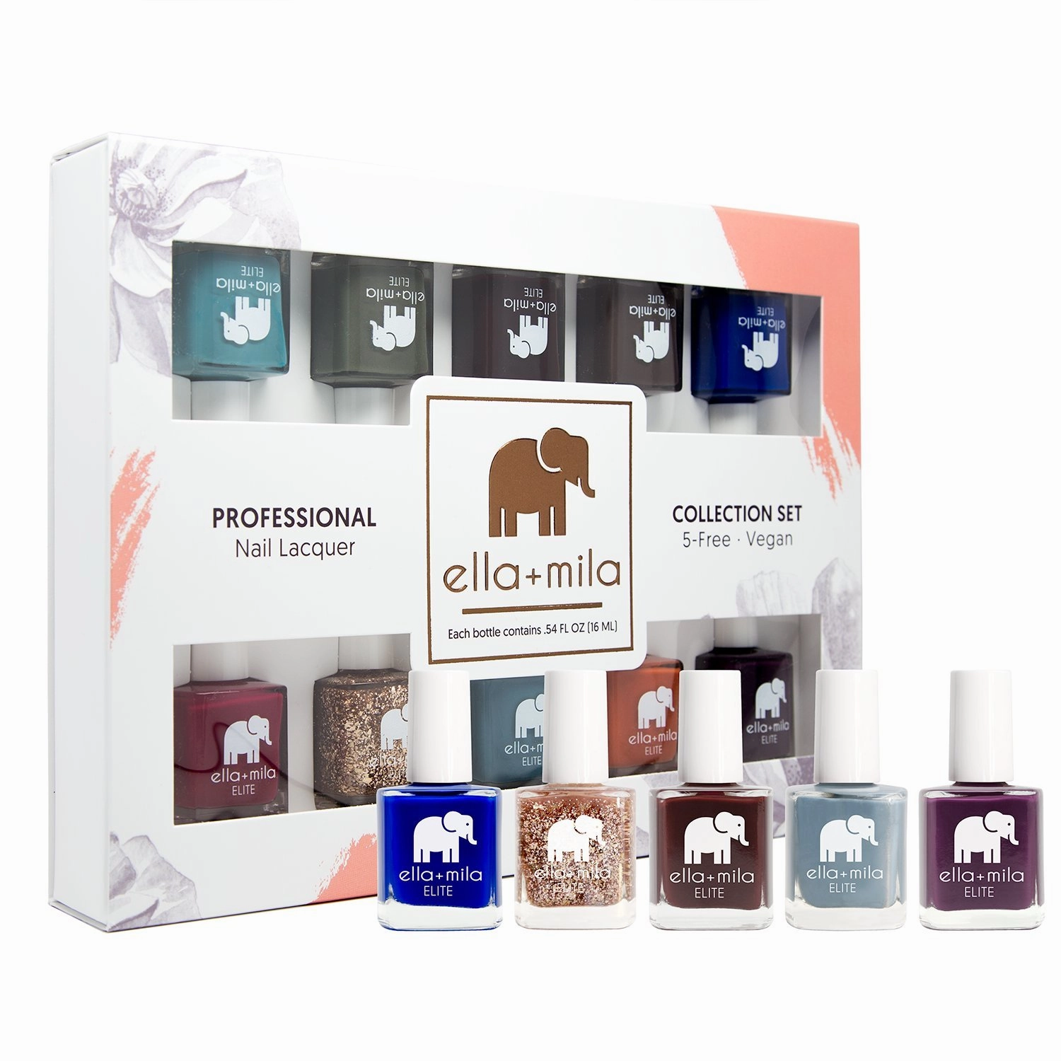 ella mila Professional Nail Polish Set - Quick Dry Nail Polish - Long-Lasting & Chip Resistant Nail Polish Kit (Elite Collection A 10 Pack - 0.45 fl oz each)