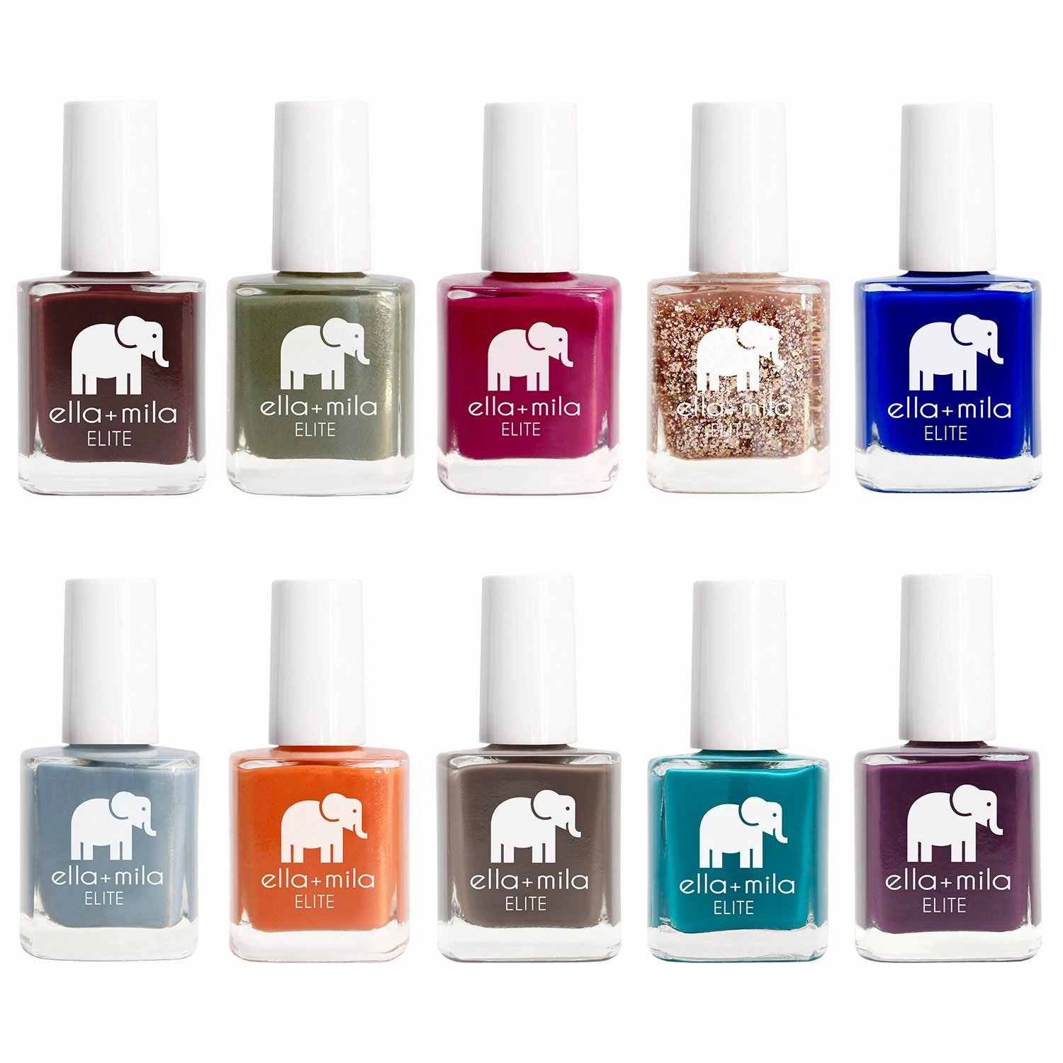 ella mila Professional Nail Polish Set - Quick Dry Nail Polish - Long-Lasting & Chip Resistant Nail Polish Kit (Elite Collection A 10 Pack - 0.45 fl oz each)