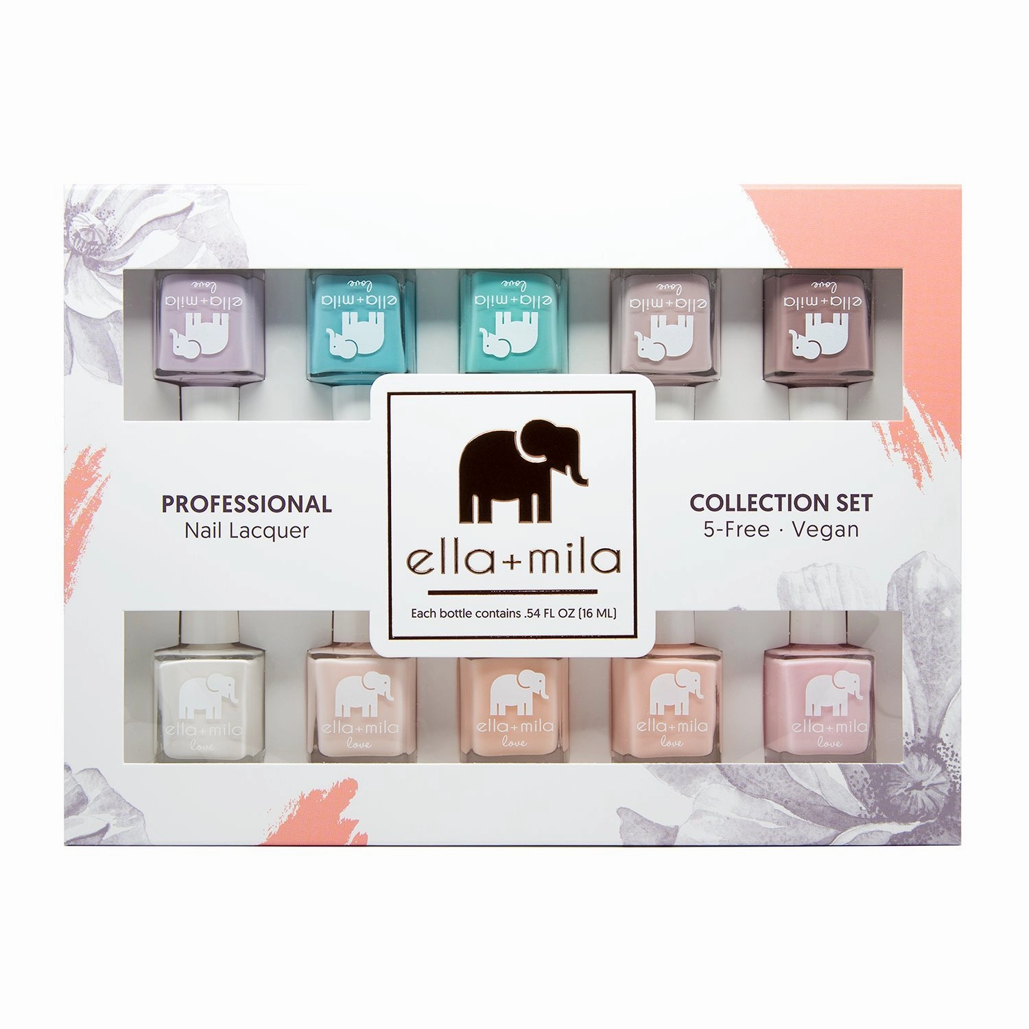 ella mila Professional Nail Polish Set - Quick Dry Nail Polish - Long-Lasting & Chip Resistant Nail Polish Kit (Love Collection - 10 Pack - 0.45 fl oz each)