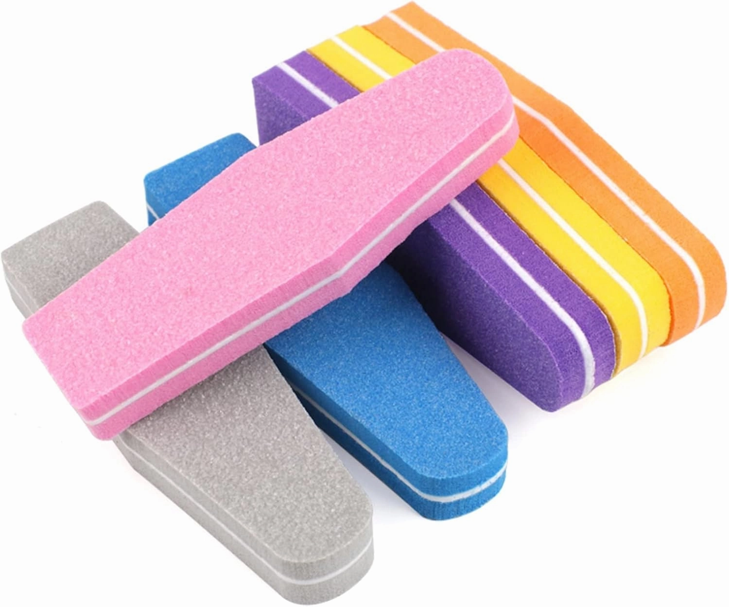 Emery Boards Nail Care kit with Nail File Buffer, 100Pcs Mini Sponge Nail File Colorful Polisher Buffer 100/180(Green)