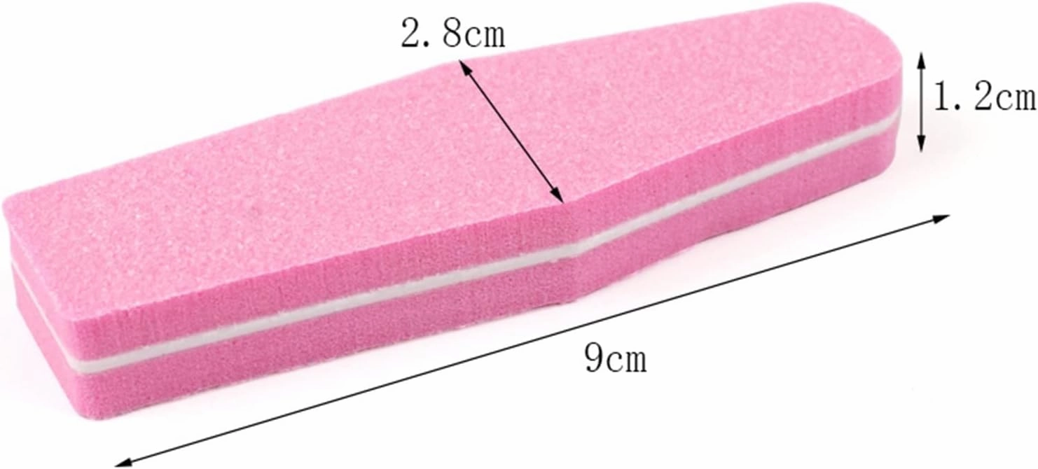 Emery Boards Nail Care kit with Nail File Buffer, 100Pcs Mini Sponge Nail File Colorful Polisher Buffer 100/180(Green)