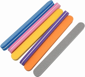 Emery Boards Nail Care kit with Nail File Buffer, 50pcs Nail Sponge Nail Sanding Art Files Colorful Rectangle 100/180