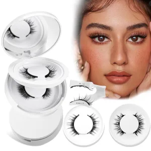 Enjuvie Magnetic Eyelashes with Applicator, Magnetic Eyelashes Without Eyeliner，Reusable Glue-Free Natural Look Eyelashes Kit Easy to Wear and Remove