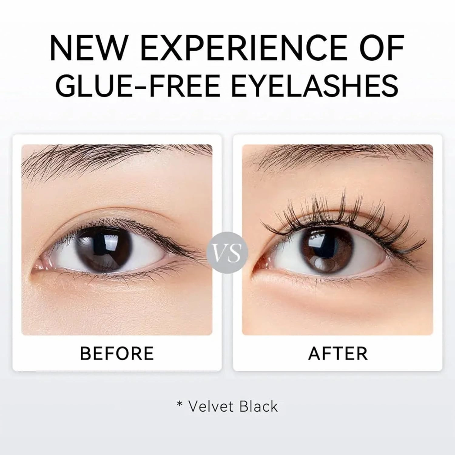 Enjuvie Magnetic Eyelashes 1 Pair Reusable, Reusable No Glue/Remover, Easy to Wear, Comfortable & Skin-Friendly (SW06-PUDDING black)