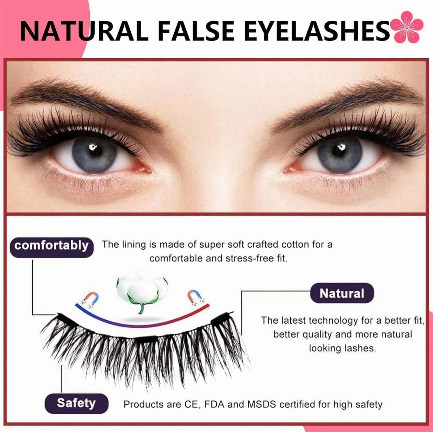 Enjuvie Magnetic Eyelashes Kit Asian, 2025 Reusable Magnetic Lashes Natural Look (Ultra Black)