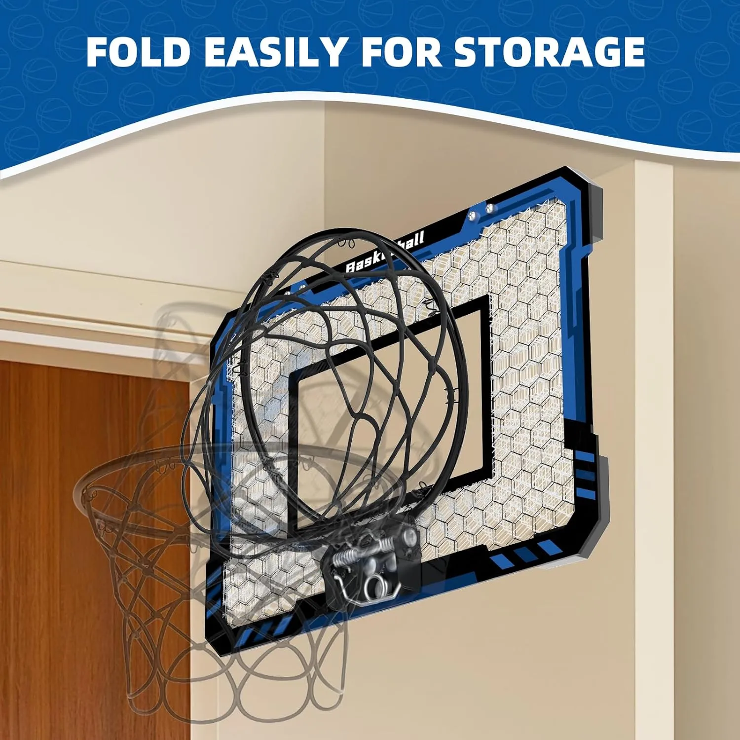 EPPO Basketball Hoop Indoor for Kids,Mini Basketball Hoop with 4 Ball,Basketball Toys for 3-12 Years Old Boys Girls